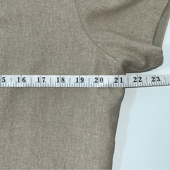 Vintage Betsy's Things Linen Dress Womens 80s 90s Pearl Buttons Lined sz 14 - Picture 12 of 15